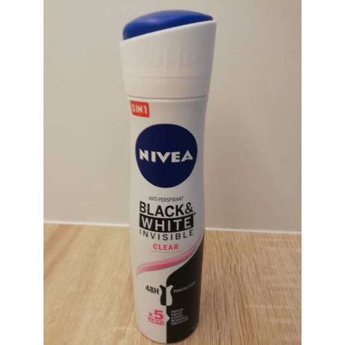 Nivea Invisible Clear, Black & White, Antyperspirant 48h w sprayu (nowa wersja) - opinie | zdjęcie do recenzji od 2e9182b55bdf0a98ff6828ef66cf0b2a4e640980_67070af1f3125