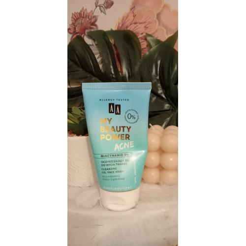 AA My Beauty Power Acne, Oczyszczający żel do mycia twarzy `Niacynamid 2%` - opinie | zdjęcie do recenzji od Mala_mi95