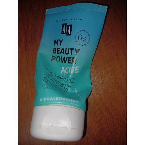 AA My Beauty Power Acne, Oczyszczający żel do mycia twarzy `Niacynamid 2%` - opinie | zdjęcie do recenzji od KITKA_23 - 1