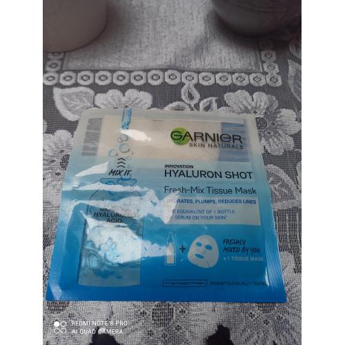 Garnier SkinActive, Fresh Hyaluron Shot, Fresh-Mix Tissue Mask (Maska w płachcie z kwasem hialuronowym) - opinie | zdjęcie do recenzji od daria_tkaczyk - 2