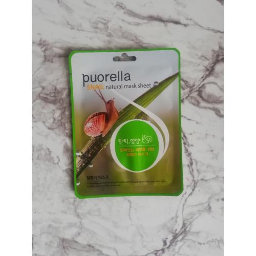 Puorella Snail Natural Mask Sheet (Regenerująca maska do twarzy `Śluz ślimaka`) - opinie | zdjęcie do recenzji od Justyna_moja_pielegnacja