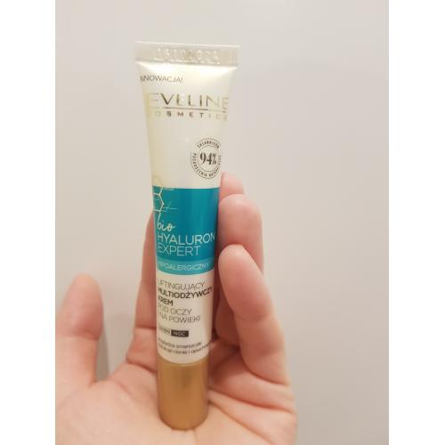 Eveline Cosmetics Bio Hyaluron Expert, Liftingujący multiodżywczy krem na okolice oczu i na powieki - opinie | zdjęcie do recenzji od Ata77