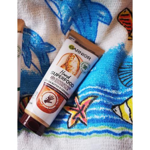 Garnier Hand Superfood, Repairing Balm 48H Cocoa Butter + Ceramide (Regenerujący krem do rąk) - opinie | zdjęcie do recenzji od Ewafefka - 5