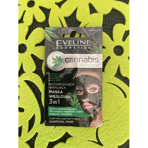 Eveline Cosmetics Cannabis Skin Care,  Oczyszczająco-matująca maska węglowa 3 w 1 - opinie | zdjęcie do recenzji od martynixa