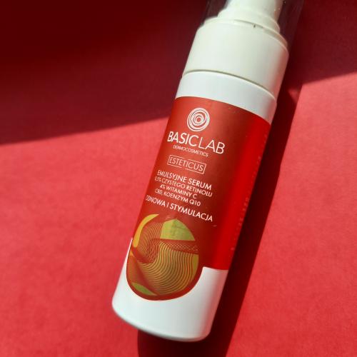 BasicLab Dermocosmetics Esteticus, Emulsyjne serum z 0,5% czystego retinolu, 4% witaminy C, CBD i koenzymem Q10 `Odnowa i stymulacja` - opinie | zdjęcie do recenzji od lusia1987
