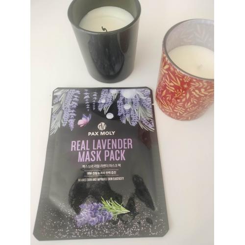 Pax Moly Real Lavender Mask Pack (Oczyszczająca maska w płachcie) - opinie | zdjęcie do recenzji od blondeinbeauty