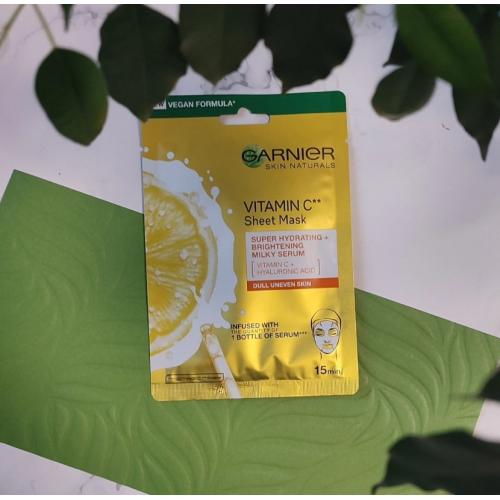 Garnier Skin Naturals, Vitamin C Sheet Mask (Maska nawilżająca i rozświetlająca na tkaninie (stara wersja)) - opinie | zdjęcie do recenzji od Natialla