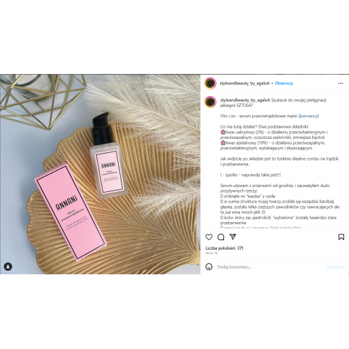 Annani Serum przeciwtrądzikowe - opinie | zdjęcie do recenzji od Medea05