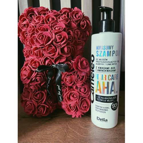 Delia Cameleo, Hair Care AHA, Kwasowy szampon do włosów przetłuszczających się, słabych i łamliwych z kwasami AHA i aminokwasami - opinie | zdjęcie do recenzji od Myszamouse - 1