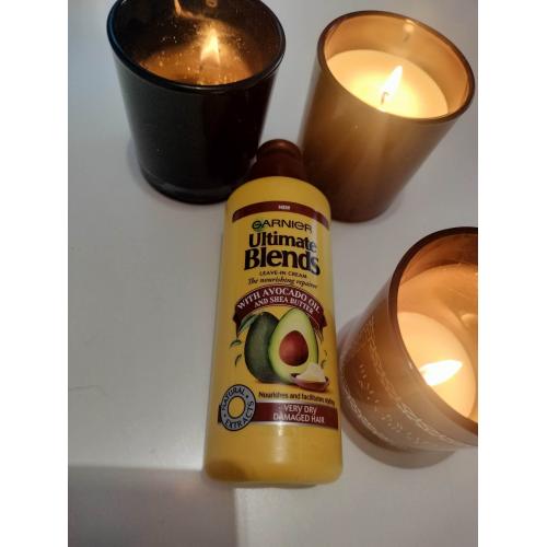 Garnier Ultimate Blends, Leave-In Cream with Avocado Oil (Odżywka do włosów bez spłukiwania z olejem awokado) - opinie | zdjęcie do recenzji od blondeinbeauty