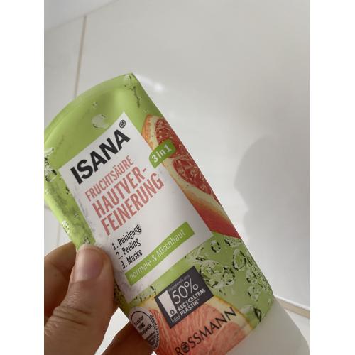 Isana 3 in 1 Fruchtsäure Hautverfeinerung feine Poren (Peeling + maska 3 w1 `Redukcja porów `) - opinie | zdjęcie do recenzji od JolantaOla