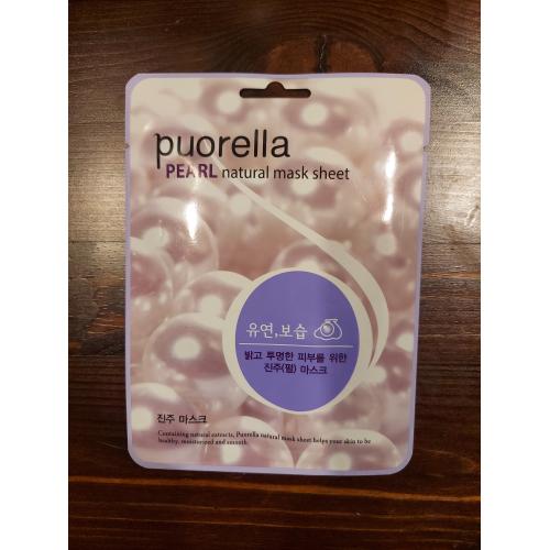 Puorella Peral Natural Mask Sheet (Rozświetlająca maska do twarzy `Perła`) - opinie | zdjęcie do recenzji od Malgos_es - 1
