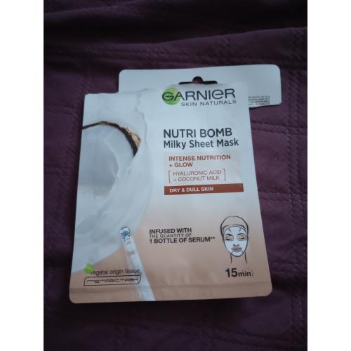 Garnier SkinActive, Nutri Bomb, Milky Tissue Mask (Maska w płachcie z mlekiem kokosowym) - opinie | zdjęcie do recenzji od mm2991