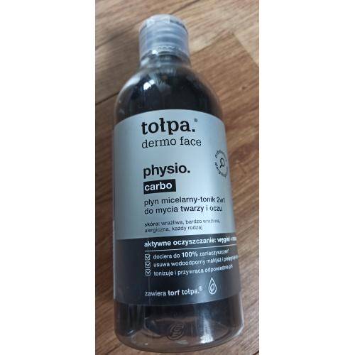 Tołpa Dermo Face, Physio Carbo, Płyn micelarny-tonik 2w1 do mycia twarzy i oczu - opinie | zdjęcie do recenzji od ciasteczkowapanna