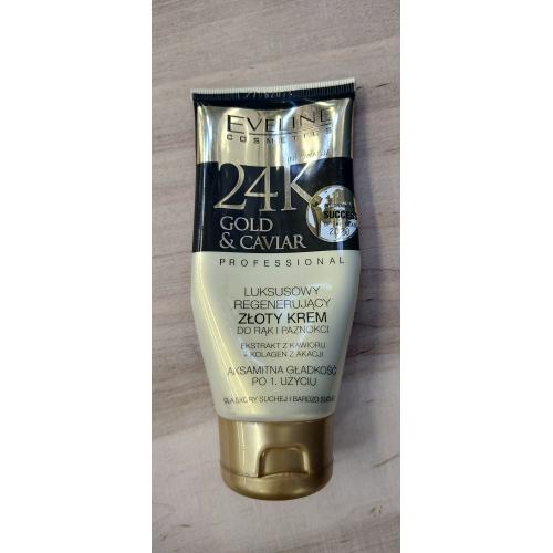 Eveline Cosmetics 24K Gold & Caviar, Luksusowy regenerujący złoty krem do rąk i paznokci - opinie | zdjęcie do recenzji od joaska1992