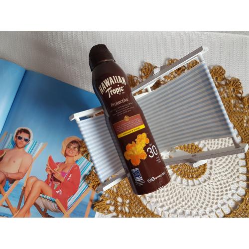 Hawaiian Tropic Protective Dry Spray Oil SPF 30 (Olejek ochronny do opalania w sprayu) - opinie | zdjęcie do recenzji od Moniczkasia