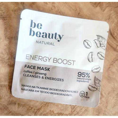 bebeauty Natural, Energetyzująca maska do twarzy na tkaninie biodegradowalnej `Energy Boost - kawa i żeń szeń` - opinie | zdjęcie do recenzji od Iwona_C