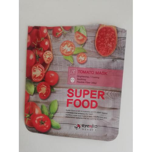 Eyenlip Super Food, Tomato Mask (Maska w płachcie o działaniu rozjaśniającym, chłodzącym i przywracającym witalność) - opinie | zdjęcie do recenzji od Justyna_moja_pielegnacja