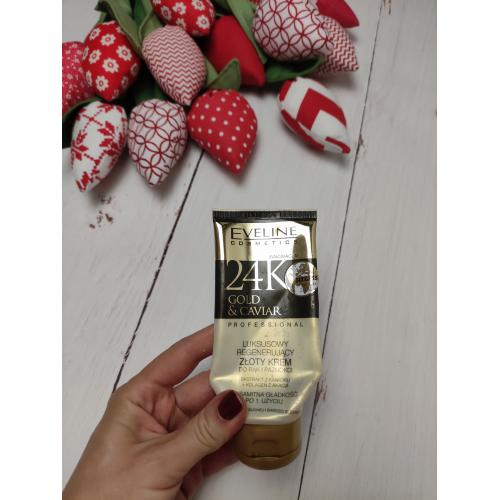 Eveline Cosmetics 24K Gold & Caviar, Luksusowy regenerujący złoty krem do rąk i paznokci - opinie | zdjęcie do recenzji od DianaArtsewing