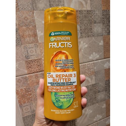 Garnier Fructis, Oil Repair 3 Butter, Szampon wzmacniający do włosów bardzo suchych i zniszczonych - opinie | zdjęcie do recenzji od Asienka204