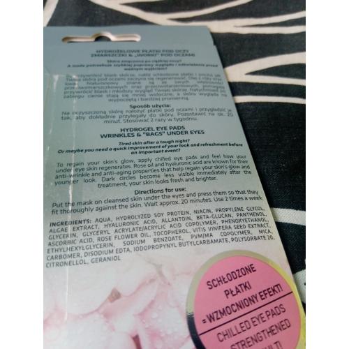 Efektima Hialu Rose, Hydrogel Eye Pads (Hydrożelowe płatki na zmarszczki i "worki" pod oczami) - opinie | zdjęcie do recenzji od Owocowysad - 2