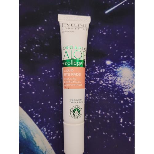 Eveline Cosmetics Organic Aloe + Collagen, Płynne płatki pod oczy redukujące cienie i opuchnięcia - opinie | zdjęcie do recenzji od PaulinaBednarz