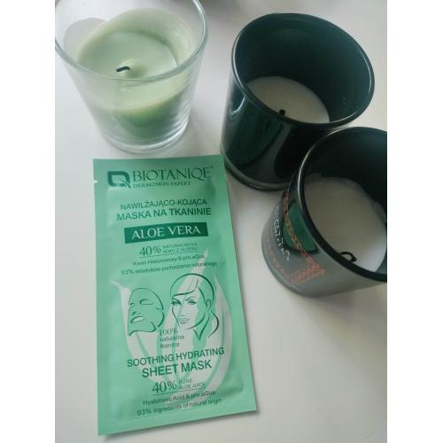 Biotaniqe Aloe Vera, Maska na tkaninie nawilżająco-kojąca - opinie | zdjęcie do recenzji od blondeinbeauty