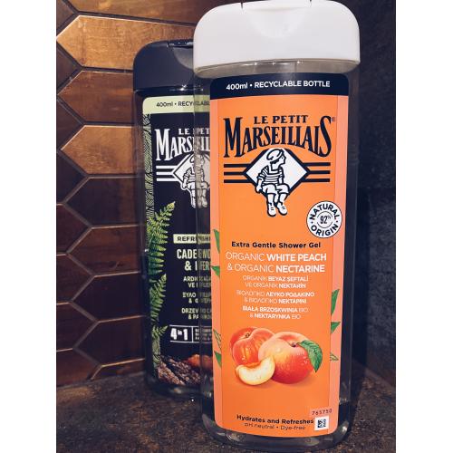Le Petit Marseillais Gel Douche Extra Doux Peche Blanche Bio & Nectarine Bio (Żel pod prysznic `Biała brzioskwinia bio & nektarynka bio`  (nowa wersja)) - opinie | zdjęcie do recenzji od Myszamouse - 1