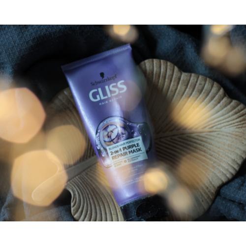 Schwarzkopf Gliss Blonde Hair Perfector, 2-in-1 Purple Repair Mask (Fioletowa maska do włosów blond 2w1) - opinie | zdjęcie do recenzji od Crystal1994
