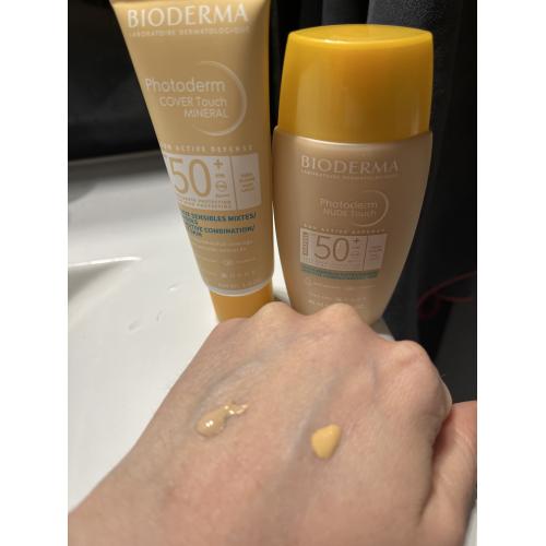 Bioderma Photoderm Cover Touch Anti-Brillance/Anti-Shine Fluid SPF 50+ (Fluid koloryzujący z filtrem do twarzy SPF 50+) - opinie | zdjęcie do recenzji od Hell_Katrin - 1