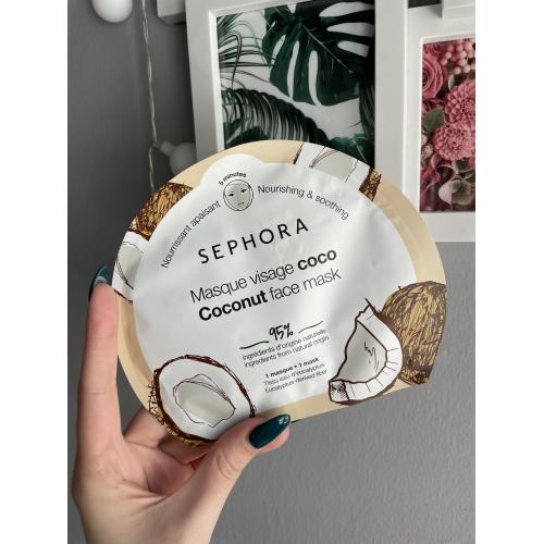 Sephora Collection, Coconut Face Mask (Maseczka z tkaniny do twarzy odżywcza i kojąca) - opinie | zdjęcie do recenzji od ania173ania173