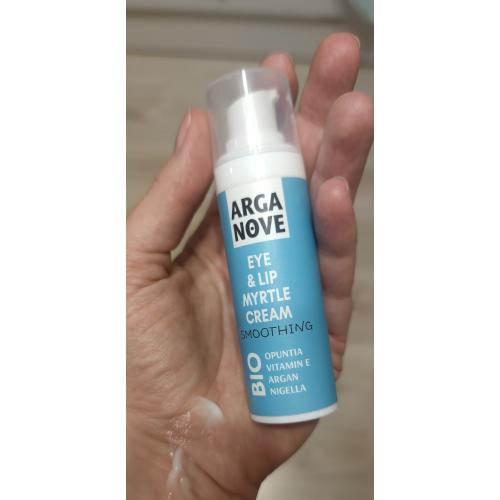 Arganove Eye & Lip Myrthe Cream Smoothing (Naturalny wygładzający krem pod oczy i wokół ust) - opinie | zdjęcie do recenzji od MinimaNebula