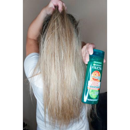 Garnier Fructis, Grow Strong Orange, Reinforcing Shampoo (Wzmacniający szampon do włosów cienkich z ekstraktem z pomarańczy) - opinie | zdjęcie do recenzji od LuizkaB