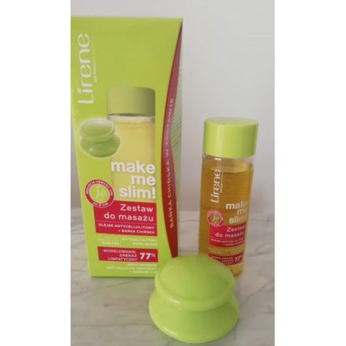 Lirene Dermoprogram Make Me Slim!, Zestaw do masażu (olejek antycellulitowy + bańka chińska) - opinie | zdjęcie do recenzji od 2e9182b55bdf0a98ff6828ef66cf0b2a4e640980_67070af1f3125