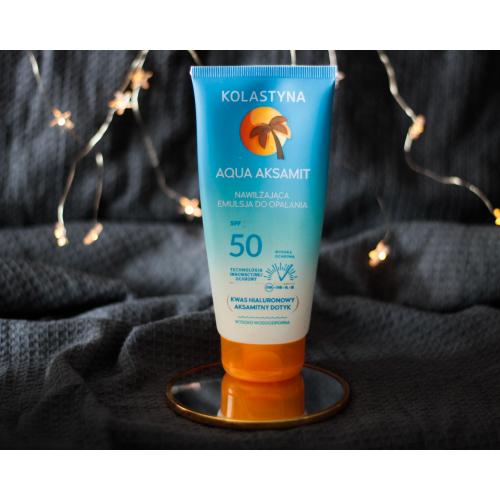 Kolastyna Aqua Aksamit, Nawilżająca emulsja do opalania SPF50 - opinie | zdjęcie do recenzji od Crystal1994