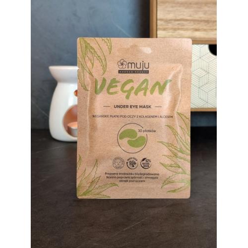 Muju Vegan Under Eye Mask (Płatki pod oczy wegańskie z kolagenem i aloesem) - opinie | zdjęcie do recenzji od ksanaru