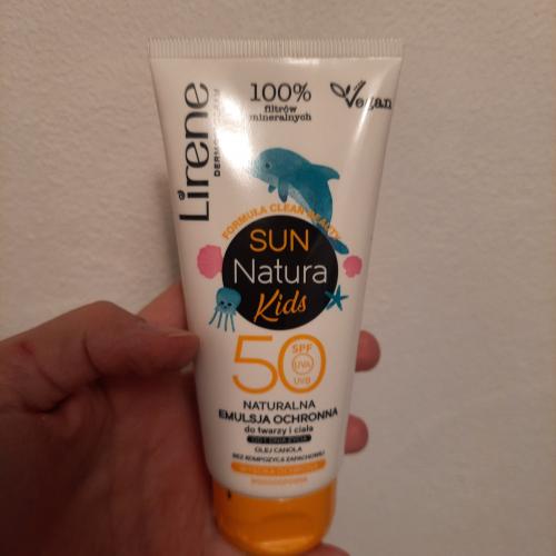Lirene Dermoprogram Sun Natura, Kids, Naturalna emulsja ochronna do twarzy i ciała SPF 50 - opinie | zdjęcie do recenzji od lusia1987
