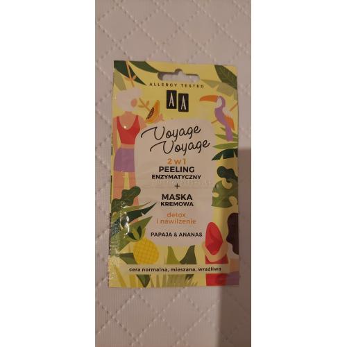 AA Voyage Voyage, 2w1 Peeling enzymatyczny + maska kremowa `Papaja i ananas` - opinie | zdjęcie do recenzji od Malgos_es - 2