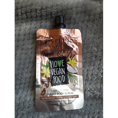 Eveline Cosmetics I Love Vegan Food, Cukrowy peeling do ciała `Vanilla Latte` - opinie | zdjęcie do recenzji od MAnetta35