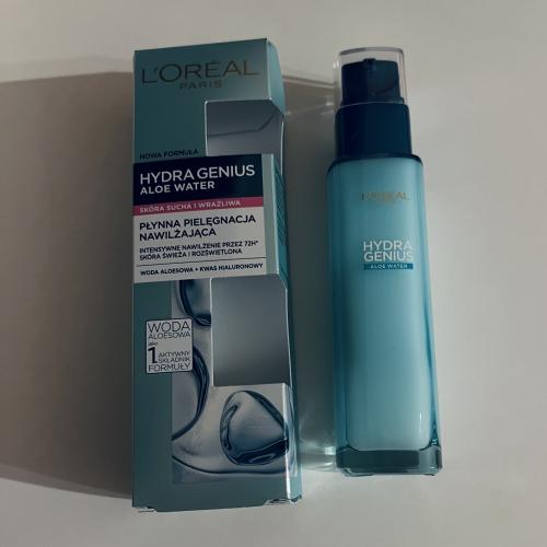 L'Oreal Paris Hydra Genius, Woda aloesowa do skóry suchej i wrażliwej - opinie | zdjęcie do recenzji od Sabi01