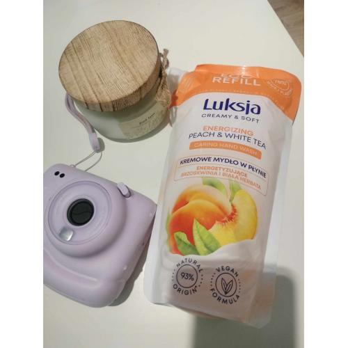 Luksja Creamy Soft, Energizing Peach & White Tea Caring Hand Wash (Kremowe mydło w płynie energetyzujące `Brzoskwinia i biała herbata`) - opinie | zdjęcie do recenzji od blondeinbeauty