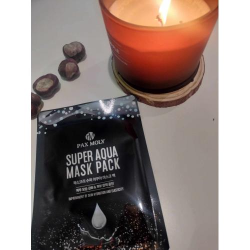 Pax Moly Super Aqua Mask Pack (Nawilżająco-uelastyczniająca maska w płachcie z wodą morską i adenozyną) - opinie | zdjęcie do recenzji od blondeinbeauty - 1