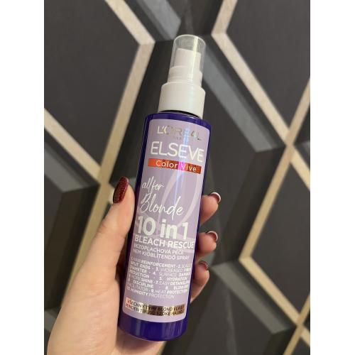 L'Oreal Paris Elseve, Color-Vive Purple, All for Blonde 10 in 1 Bleach Rescue (Odżywka bez spłukiwania do wszystkich typów włosów blond) - opinie | zdjęcie do recenzji od Julia2018