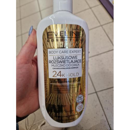 Eveline Cosmetics Body Care Expert, Luksusowe rozświetlające mleczko do ciała z drobinkami złota - opinie | zdjęcie do recenzji od Gabsonik123