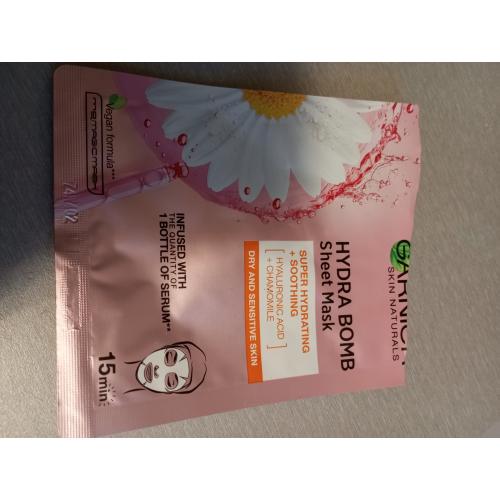 Garnier Hydra Bomb, Tissue Mask Superhydrating & Soothing Cammomile & Hyaluronic Acid (Intensywnie nawilżająca maska na tkaninie `Rumianek i kwas hialuronowy`) - opinie | zdjęcie do recenzji od mm2991