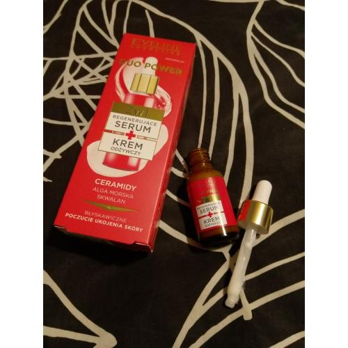 Eveline Cosmetics Duo Power, Ceramidy, Regenaracyjne serum + krem odżywczy 2w1 - opinie | zdjęcie do recenzji od Owocowysad - 2