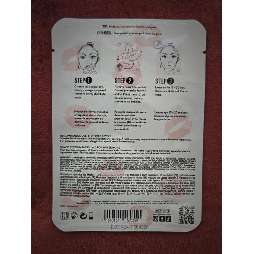StarSkin Dreamkiss, Plumping & Hydrating Bio-Cellulose Lip Mask (Ujedrniająco - nawadniająca maska do ust) - opinie | zdjęcie do recenzji od Pantera Nera - 1