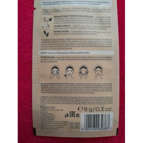Bielenda Fermented Yeast Linseed Mask Sebum Control (Normalizująca maseczka z bioaktywnym fermentem drożdżowym) - opinie | zdjęcie do recenzji od dohaj0101 - 2