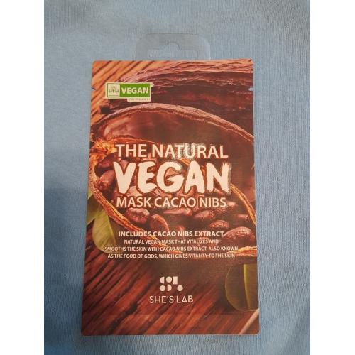CNF Cosmetics She's Lab , Cacao Nibs, The Natural Vegan Mask (Maseczka w płachcie z ekstraktem z nasion kakaowca) - opinie | zdjęcie do recenzji od dohaj0101