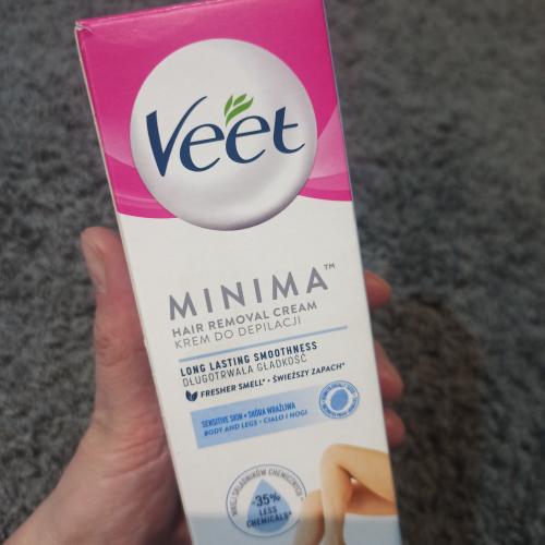 Veet Minima, Hair Removal Cream Sensitive Skin (Krem do depilacji 5 minut skóra wrażliwa) - opinie | zdjęcie do recenzji od clareblondi - 1